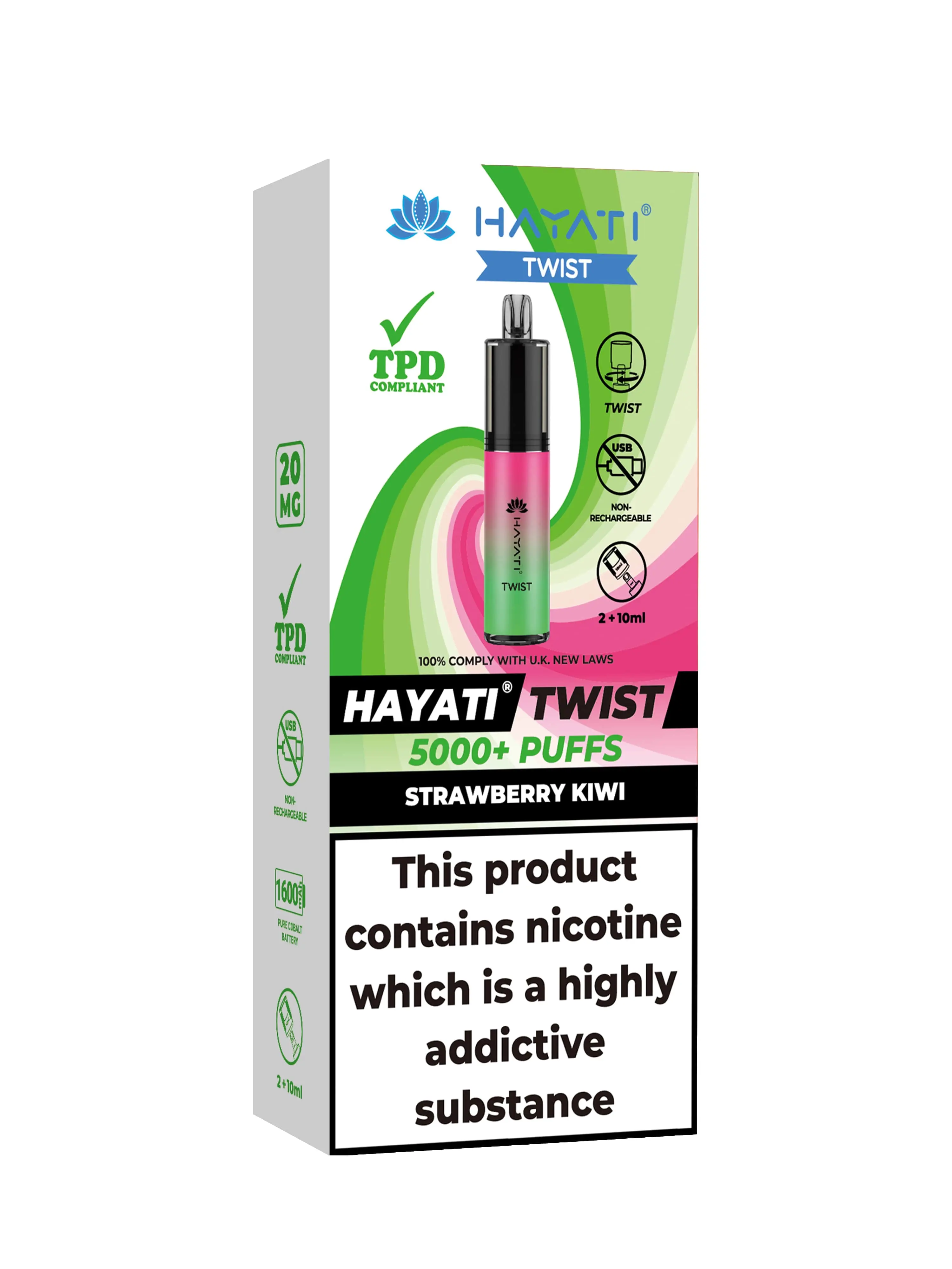 Strawberry Kiwi Hayati Twist 5000 Disposable Pod Kit 